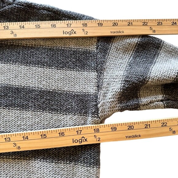 Toad Co sweater Women's size XS knit longsleeve gray stripes - Picture 8 of 11